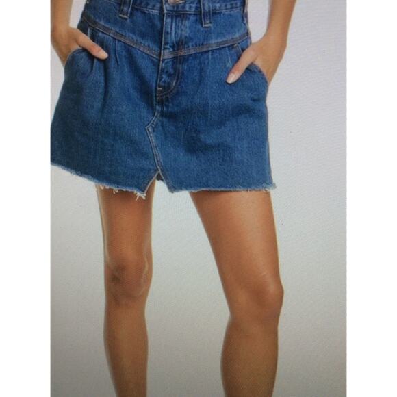 NWT free people size 27 We The free Saratoga blue denim skirt - Picture 1 of 7
